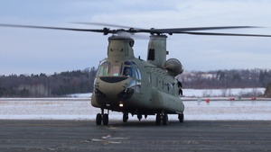 CH-47 Chinook helicopter crew conducts operations at Sparta-Fort McCoy Airport, Part III