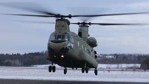 CH-47 Chinook helicopter crew conducts operations at Sparta-Fort McCoy Airport, Part V