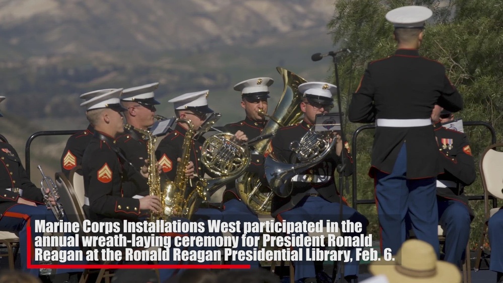 DVIDS - Video - Marines participate in Reagan wreath-laying ceremony