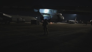 Video of E-8C Joint STARS aircraft 3289 departing Robins Air Force Base, Georgia