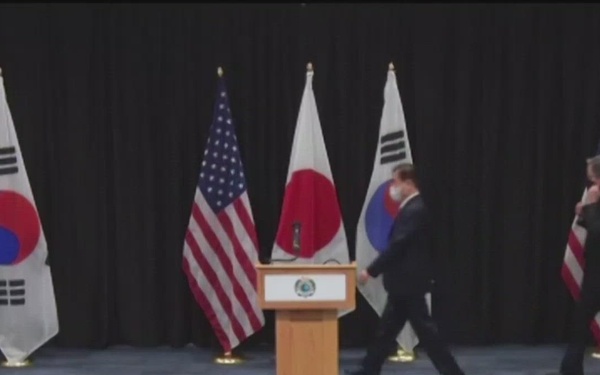 Secretary of State Anthony Blinken hosts joint press availability with Japanese Foreign Minister Hayashi Yoshimasa and Republic of Korea Foreign Minister Chung Fui-yong in Honolulu, Hawaii.