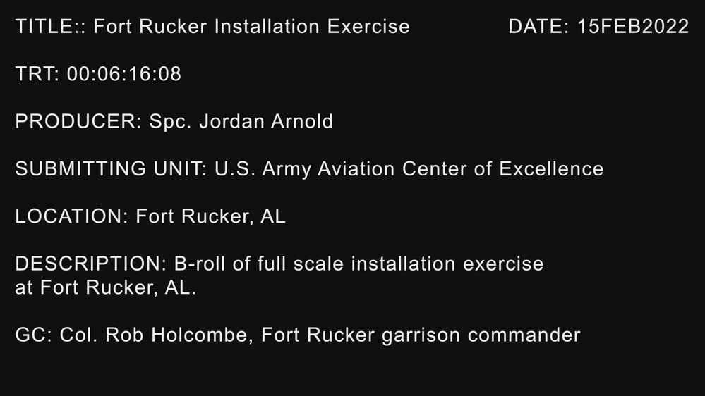 DVIDS Video Fort Rucker Installation Exercise (BRoll)