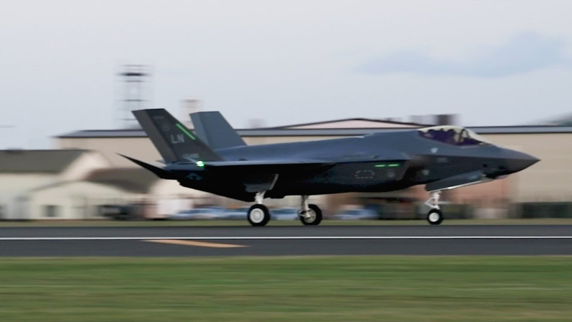 The 495th Fighter Squadron welcomes three new F-35A Lightning II aircraft to the Liberty Wing Feb. 10, 2022. This is a short social media piece. (U.S. Air Force video by Airman First Class Olivia Gibson)