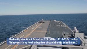 F-35B USS Tripoli Flight Operations