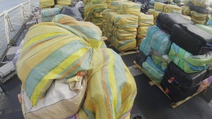 Coast Guard Cutter James' crew offloads over $1 billion dollars worth of narcotics