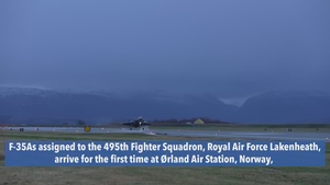 495th Fighter Squadron F-35As Cross-Servicing with Norway