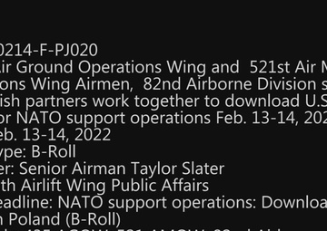 NATO support operations: Downloading cargo in Poland (B-Roll)