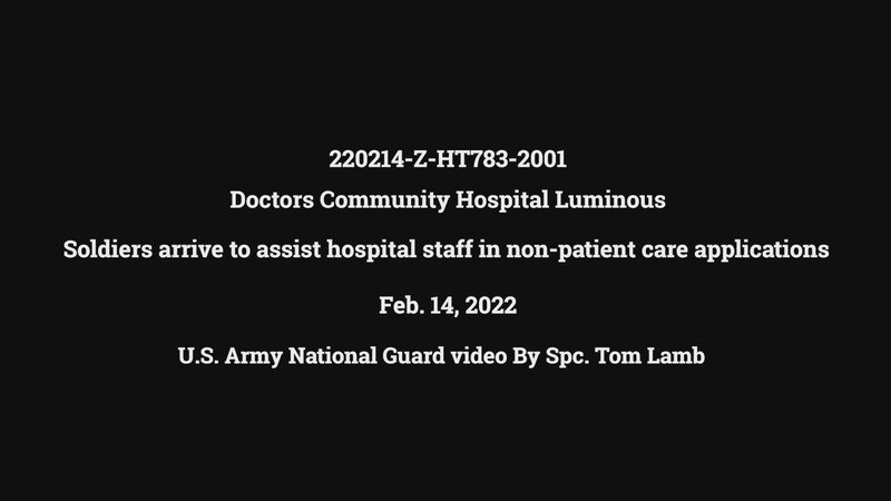 B-Roll: Soldiers assist Luminis Health Doctors Community Medical Center
