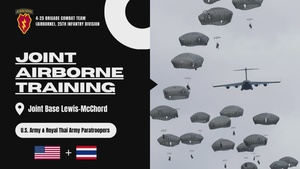 U.S. and Thai Paratroopers conduct bilateral airborne training