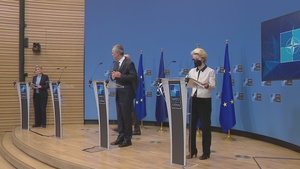 Press point with the NATO Secretary General, the President of the European Commission and the President of the European Council on 24 February 2022 (opening remarks)