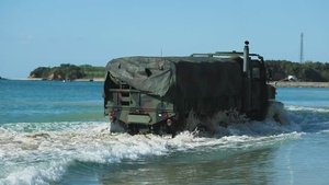 U.S. Marines with CLR-37 conduct deep water fording