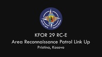 KFOR RC-East Reconnaissance Patrol in Pristina