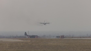 173rd Airborne Brigade elements deploy from Aviano, Italy (B-ROLL)