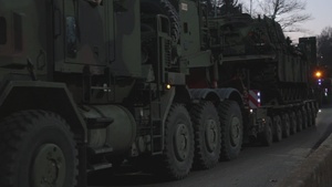16th Sustainment Brigade transport M1 Abrams to Grafenwoehr, Germany