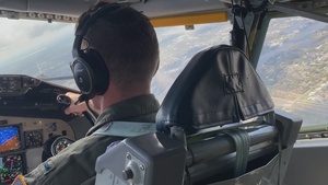 91st Air Refueling Squadron flies over Tampa Bay