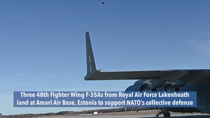 48th Fighter Wing RAF Lakenheath F-35As land at Amari Air Base Estonia