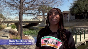 MSgt Christy Nixon gives NBA San Antonio Spurs a Shout Out