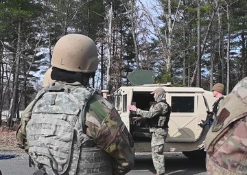 U.S. Airmen participate in mounted vehicle training