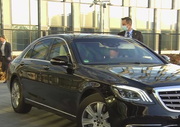 UK Foreign Secretary arrives at NATO HQ for the meeting of NATO Foreign Affairs Ministers