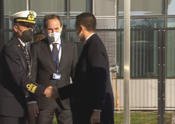 Italian Minister of Foreign Affairs arrives at NATO HQ for the meeting of NATO Foreign Affairs Ministers