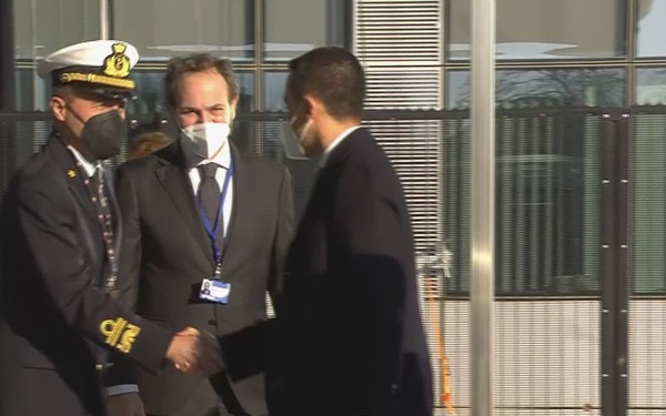 Italian Minister of Foreign Affairs arrives at NATO HQ for the meeting of NATO Foreign Affairs Ministers