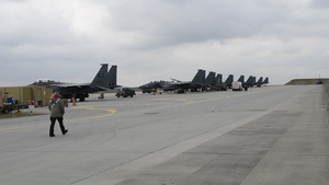 336th FGS conducts routine maintenance on Strike Eagles during NATO's enhanced Air Policing