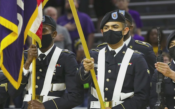 KSU Women's Basketball Team invites the 1st Infantry Division Sustainment Brigade to Military Appreciation Night