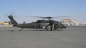Army Reserve C/7-158th Aviation Regiment work with 405th EAES on MEDEVAC training