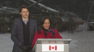 Joint press conference by NATO Secretary General, Prime Ministers of Latvia and Canada, Minister of Defence of Canada, and President of the Government of Spain (opening remarks by Minister of Defence of Canada)
