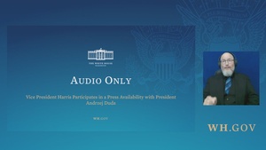Vice President Harris Participates in a Press Availability with President Andrzej Duda