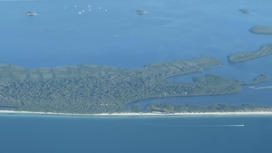 Aerial views of Tampa Bay from a KC-135 Stratotanker