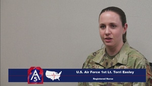 An Air Force nurse cares for patients in Oklahoma City