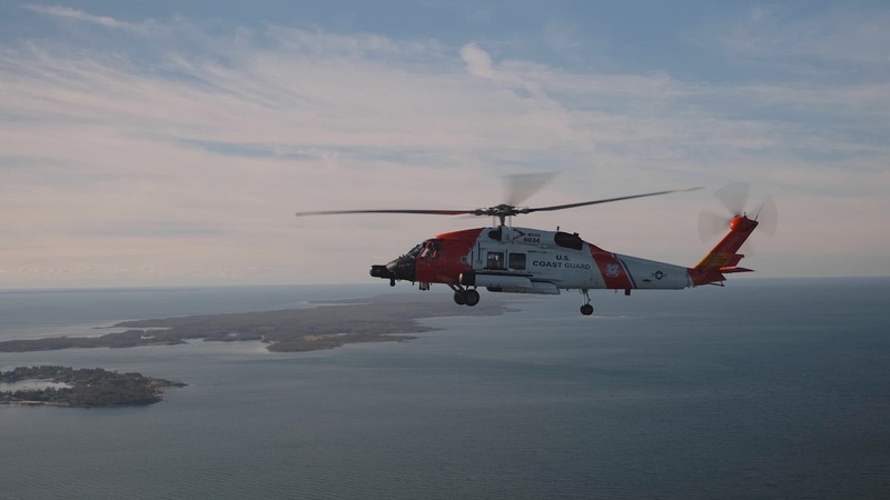 B-Roll: Coast Guard Air Station Cape Cod conducts helicopter formation flight