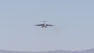 C-17 Globemaster III conducts proficiency landings on dry lake bed