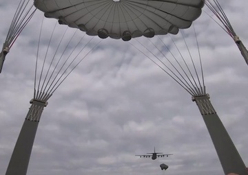 Paratroopers jump with partners in Tunisia