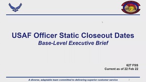 Officer SCOD Townhall for Joint Base Lewis-McChord
