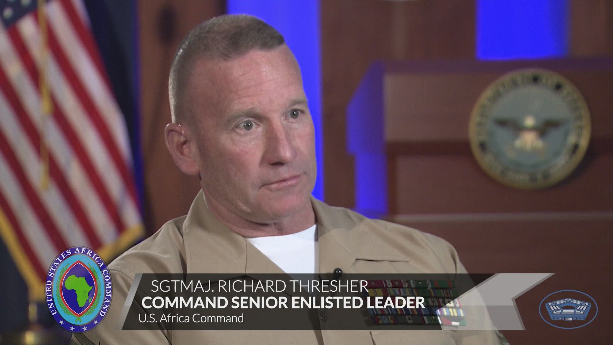Marine Corps Sgt. Maj. Richard Thresher, command senior enlisted leader of U.S. Africa Command, shares his thoughts on what he thinks has improved in development and the benefits of using all available assets. <br /><br />Video by Marine Corps Sgt. Taryn Sammet, DOD