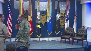 CJCS hosted Promotion Ceremony In honor of CW4 Olga Eliott.