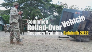 Combined Rolled-Over Vehicle Recovery Training during Salaknib 2022