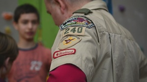 Boy Scouts of America Train for Climbing Merit Badge