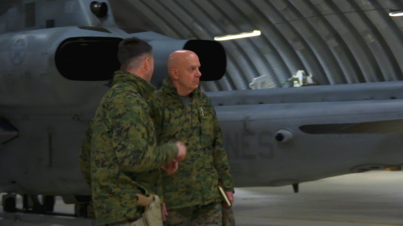 U.S. Marine Corps Commandant, sergeant major visit air support Marines in Norway