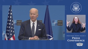 Biden Speaks to Press during NATO Summit 