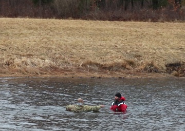 CWOC class 22-06 students jump in for cold-water immersion training at Fort McCoy, Part I
