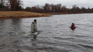 CWOC class 22-06 students jump in for cold-water immersion training at Fort McCoy, Part III