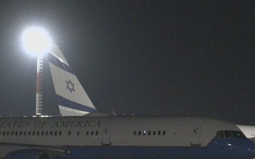 U.S. Secretary of State Antony Blinken disembarks his plane after landing at Ben Gurion Airport in Israel, March 26, 2022.
