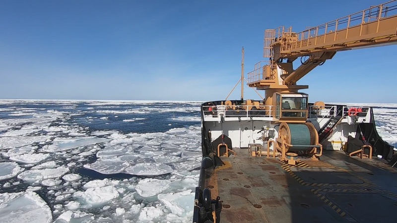 Coast Guard Cutter Spar underway in the Gulf of Saint Lawrence