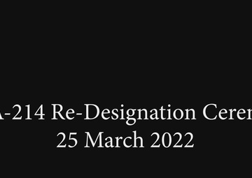 VMA-214 Re-Designation Ceremony