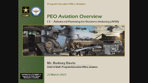 APBI 2022 - Day 1 - PEO Aviation Overview