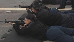 Sailors Aboard USS Ralph Johnson (DDG 114) Conduct Small-Arms Training