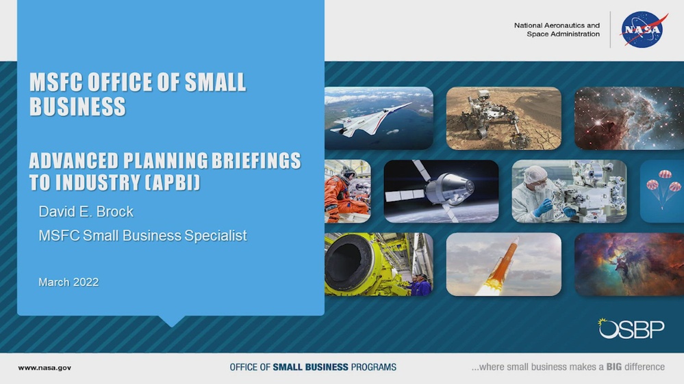 DVIDS - Video - APBI 2022 - Day 2 - NASA MSFC Business Contracting ...